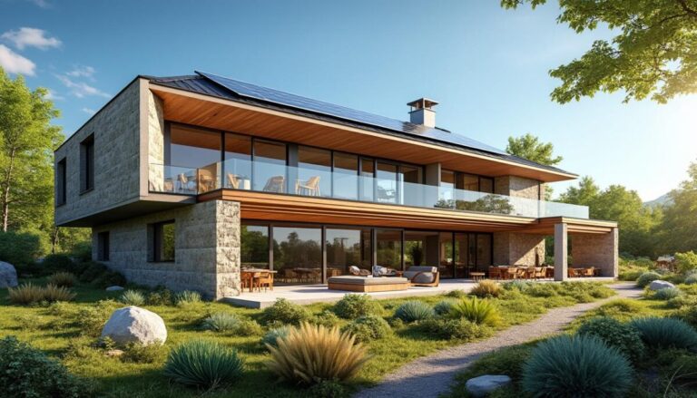 découvrez une maison passive naturelle conçue pour limiter la surchauffe, offrant confort et efficacité énergétique tout au long de l'année.